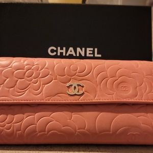 Chanel Pink Camelia Flower Wallet